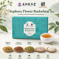 KUNYON Teh Herbal Bunga Sophora, Campuran Botani Pilihan, Minuman Herbal Instan untuk Penggunaan Sehari-hari