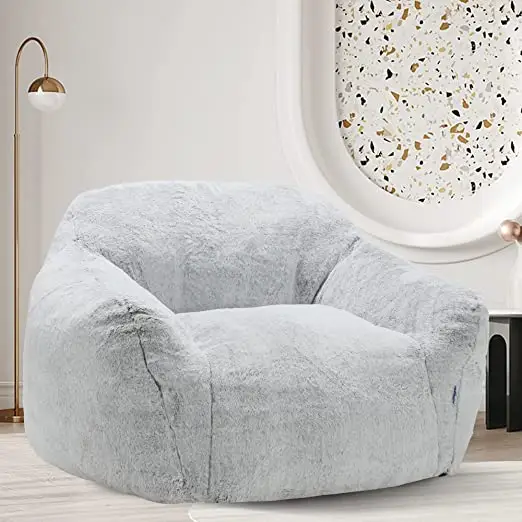 Pouf Chaise Canapé Haute Densité Rempli De Mousse Canapé Chaise Grand Canapé Pouf Paresseux avec Accoudoirs pour Salon