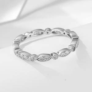 Bague multi-rangs <span class=keywords><strong>en</strong></span> argent sterling 925, entièrement micro-sertie de zircone 5A, bande composite minimaliste pour femme - Prix de gros SPJ - Product Image 6