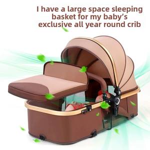 Großhandel China Fabrik Luxus Neugeborenen Kinderwagen Reise Buggy Faltbarer Baby-Kinderwagen Kombikinderwagen 3 in 1 mit Autositz - Product Image 3