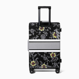 GEMULIN Bagages colorés imprimés sur mesure Grande capacité Valises esthétiques de luxe à la mode de 24 pouces uniques avec roues - Product Image 5