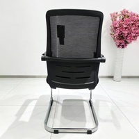 Chaise de bureau ergonomique confortable et économique avec coussin, chaise d'attente de bureau en maille à structure en acier