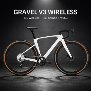 Bicicleta de Carretera GRAVEL-V3 de 24 Velocidades con Frenos de Disco de Fibra de Carbono, Cambio Inalámbrico y Cableado Interno para Ciclismo Todoterreno - Product Image 1
