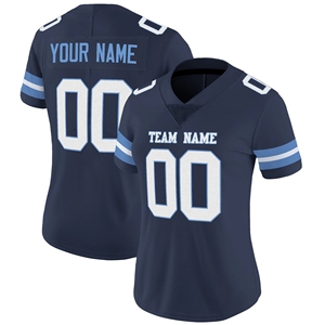 Camiseta de Fútbol Americano Bordada Personalizada de Alta Calidad, Uniforme de Rugby con Costuras de Club Azul Marino, Ropa de Entrenamiento de Equipo de Fútbol Americano - Product Image 5