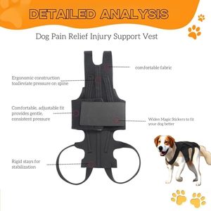 2025 <span class=keywords><strong>Dog</strong></span> Back Brace para perros Artritis <span class=keywords><strong>Protector</strong></span> de espalda Ayuda a aliviar el dolor Recuperación y rehabilitación quirúrgica - Product Image 6