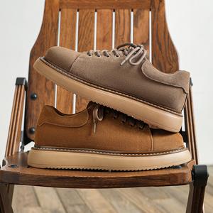Chaussures de marche résistantes pour hommes, chaussures plates en cuir Oxford, chaussures de mariage pour hommes, bottes de mode pour hommes - Product Image 4