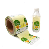 Manchon thermorétractable PET personnalisé en usine, impression d'étiquette rétractable étanche en plastique pour bouteille de jus de yaourt manchon de pot