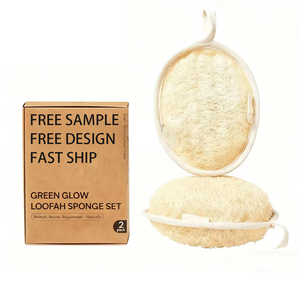 Esponja de Lufa con Logotipo Personalizado, Exfoliante Natural de Doble Cara, Juego de Esponjas de Baño de Lufa, a Base de Plantas, Sin Colorantes, Biodegradable, No Abrasiva - Product Image 1