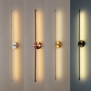 Iron Wall Lamp Lights Led Lighting LED 9W Nordic Light Modern Stick Decorate Indoor Office Home Living Room Hotel Gold Black - Product Image 1