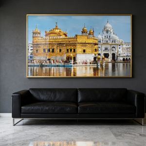 Art mural islamique pour la décoration de bureau et de maison, paysage architectural musulman, peinture en porcelaine de cristal, LED, vente en gros, personnalisé - Product Image 4