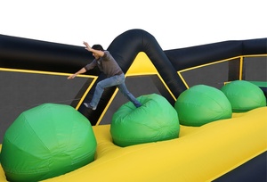 14x5m đôi làn người lớn WIPEOUT bơm hơi lớn Baller được sử dụng cho khóa học tấn công bơm hơi từ nhà máy bơm hơi - Product Image 4