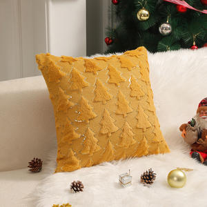 MU Arbre de Noël Maison Salon Canapé Coussin Fête Décoration Doux Moelleux Couvre Pour Coussins De Noël 16x16 Taie D'oreiller - Product Image 5