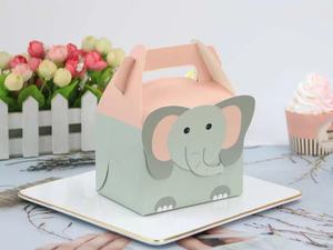 Scatole regalo all'ingrosso scatole bomboniere per feste animali con leone cane caramelle scatole pieghevoli per bambini Baby Shower compleanno - Product Image 6