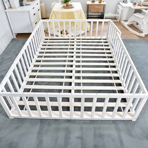 Cama Montessori Ecológica, Suave y Duradera, con Marco de Madera Natural Sólida y Barandilla Anticaídas para Dormitorio y Escuela - Product Image 5