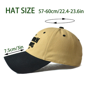 Casquette de baseball en coton bicolore OEKO-TEX, broderie 3D rétro personnalisée, ajustable, fermeture snapback, vente en gros, usine OEM ODM - Product Image 2