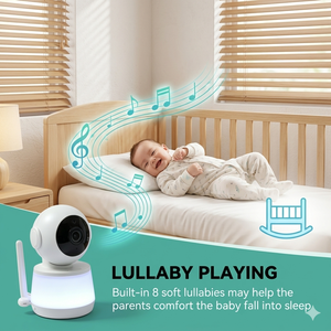 Babyphone intelligent WiFi KT714T avec écran extra large de 7 pouces, caméra vidéo sans fil HD 720P, batterie 5000 mAh, longue portée, PTZ - Product Image 4
