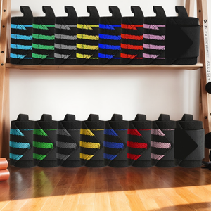 Custom Logo Fitness Gym Heavy Duty Powerlifting Lifting <b>Wrist</b> <b>Straps</b> <b>Wrist</b> Support with Thumb Loop - Product Image 1