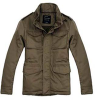 Jaket Blazer Pria Fashion Katun Tebal Berkualitas Tinggi Desain Multi Kantong OEM Kustom