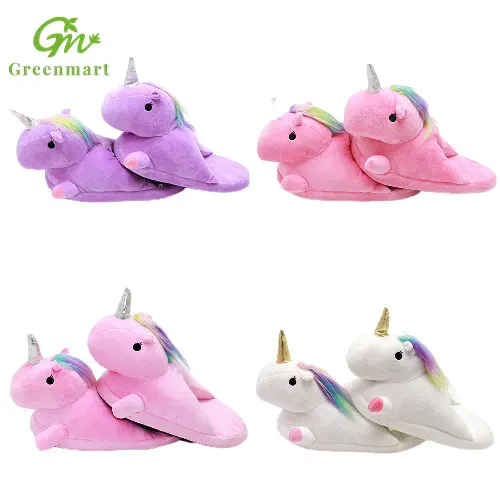 Greenmart ODM OEM unicorn slippers adult women hot sale unicorn slippers boots for women