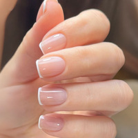 24 Uñas Postizas con Diseño Clásico de Punta Francesa, Reutilizables, de ABS, a Granel, OEM, Resistentes al Agua y a las Desgarras