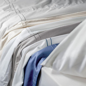 Ensemble de draps de lit d'hôtel housse de couette en coton blanc - Product Image 6