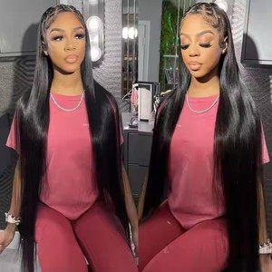 Vietnamese <b>Human</b> Hair Lace Front <b>Wig</b> Long Straight 100% <b>Human</b> Hair Can Be Dyed and Permed - Product Image 5