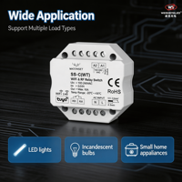 Interrupteur WiFi+RF AC 100-240VAC 1CH10A SS-C(WT) (application Tuya)
