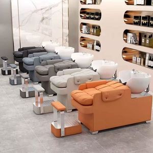 Bol évier unité Station beauté Spa Salon équipement réglable shampooing barbier lavage à contre-courant chaise Salon & spa barbier chaise ABS plastique MK - Product Image 3