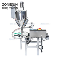 ZONESUN ZS-DTGT900M Automatique Cosmétique Cirage Crème Visage Pâte de Mélange de Chauffage Pompe À Rotor Machine de Remplissage