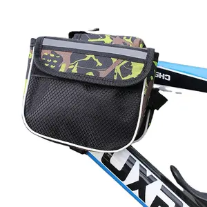 Özel Logo düşük adet mavi kırmızı yeşil renk kabul malzeme hafif ön çerçeve gidon çanta bisiklet aksesuarları çantası