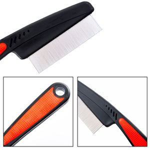 Manche professionnel pas cher <span class=keywords><strong>Anti</strong></span> chat en acier inoxydable tête métallique peigne à puces peigne à <span class=keywords><strong>poux</strong></span> vente en gros - Product Image 4