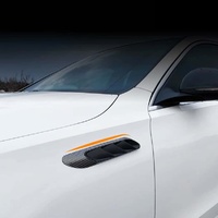 Autocollant de voiture en ABS noir brillant et motif carbone pour aérateur de pare-chocs, compatible avec Mercedes-Benz Classe C W206 C63 C200 C260 2022+