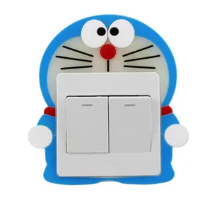Cartoon Animal Switch cover Room Decor 3D Silicone On-off Switch Sticker Luminous Switch Outlet Wall Sticker