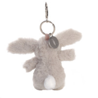 Porte-clés lapin en peluche à oreilles tombantes, adorable jouet en peluche pour décoration de sac à dos