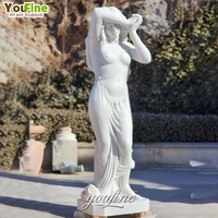 Fabriqué En Marbre Décoratif Grande Femme Statues De Jardin