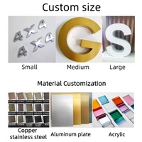 Lettres métalliques grand format pour extérieur, alphabet 3D personnalisé en forme de cube pour parc, bureau, immeuble