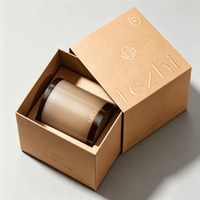 Boîte d'emballage de luxe pour bougies avec logo personnalisé, boîte à tiroir pour bougies avec insert, boîte d'emballage de haute qualité pour bougies