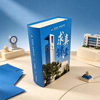 Boîte de luxe en forme de livre avec impression couleur, insert 3D pop-up et emballage souvenir pour coffret cadeau scolaire