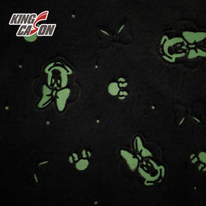 KINGCASON Fournisseur de tissu 100 Poly Two Side Minnie Pattern Printed Soft Comfortable Glow in the Dark Fleece For Kids series - Product Image 4