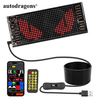 Autodragons 2.88X6.8 Pouces Diy Car Led Flexible Display App Écran Publicitaire Pleine Couleur Autocollant Intelligent Écran Souple
