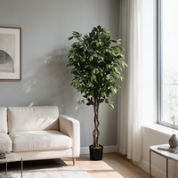 Grand arbre artificiel Ficus Banyan en pot pour intérieur, plante artificielle pour hôtel, café, bureau, maison, aménagement paysager et décoration de terrasse OEM ODM