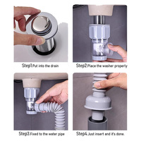 Ensemble de tuyaux de vidange horizontaux modernes pour lavabo, anti-colmatage, anti-odeur et anti-fuite, vente en gros