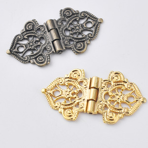 Bisagra para Muebles de Aleación de Zinc, Diseño Tradicional en Bronce Antiguo y Dorado, Montaje en Superficie para Cajas de Madera, Baúles y Bolsas, Herrajes - Product Image 3