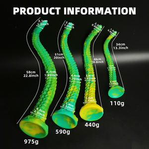 Длинный Анальный дилдо, секс-игрушка, зеленый осьминог, щупальца, Анальная пробка, мягкий жидкий силиконовый мастурбатор для взрослых, товары для женщин и мужчин - Product Image 6