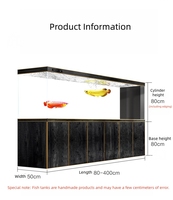 Acuario con Bombas de Agua, Tanque Rectangular Grande de Vidrio, Giro Tank con Desbordamiento Lateral, Sump, Acuapaisajismo Sudamericano