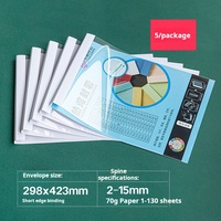 Couvertures de reliure thermique A3 pour rapports, documents et reliure horizontale de livrets avec couverture transparente