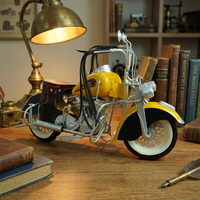 Modèle de moto rétro classique hautement réalistique en métal moulé sous pression, objet de collection, cadeau promotionnel d'entreprise