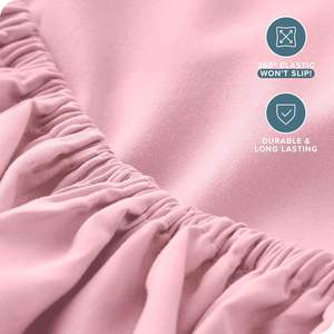 100% कार्बनिक कपास खनिज किंग-शीट सेट 4-टुकड़ा शुद्ध लंबे स्टेपल पर्पल परसेले-बेड के लिए नरम बेडडिंग शीट सेट मी - Product Image 4