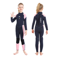 DIVESTAR kustom grosir 3mm Neoprene lengan panjang tetap hangat berselancar berenang Wetsuit pakaian selam untuk anak-anak