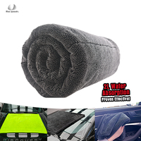 Serviette de séchage pour voiture en microfibre pelucheuse, marque privée, grande taille, pour le detailing automobile
